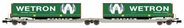 REE Modeles NW-091 - Sdggmrs T AAE Cargo HUPAC intermodal + 2 trailers WETRON